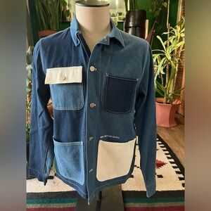 Patchwork Denim Chore Coat Size S